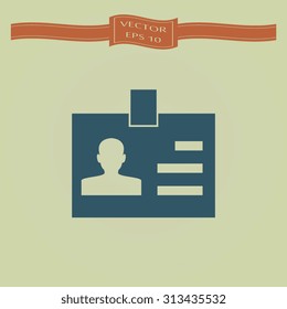 Blue Vector name tag for ID - human, user, member