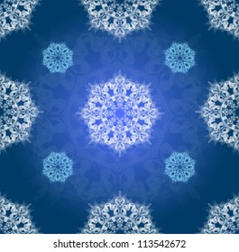 Blue vector ornament
