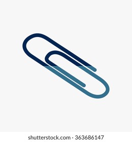 Blue Vector paper clip icon