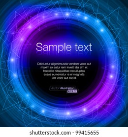 Blue vector party rings template