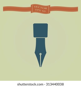 Blue Vector pen icon