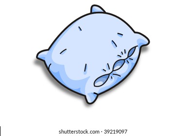 blue vector pillow