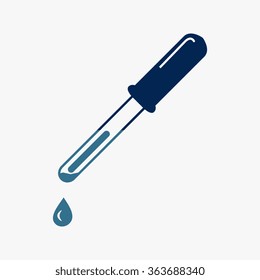 Blue vector pipette icons