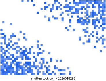 Blue vector pixel background
