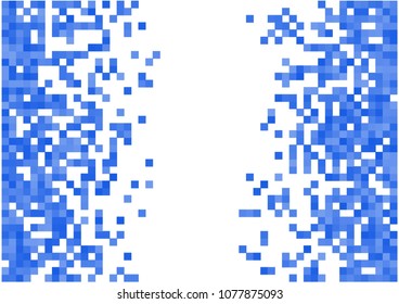 Blue vector pixel background