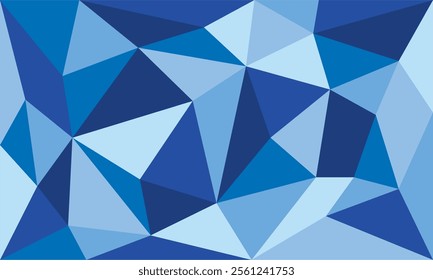 Blue vector polygonal illustration, which consist of triangles. Geometric design for your business.