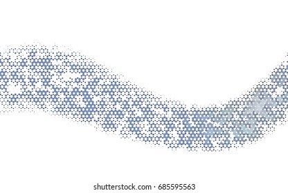 blue vector polygonal illustration, which consist of hexagons. Hexagonal pattern for your business design. Geometric background in Origami style with gradient. 