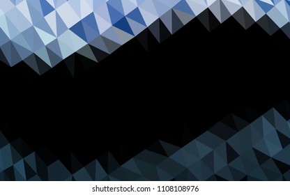 BLUE vector polygonal pattern. Triangular geometric sample with gradient.  Brand new style for your business design.
