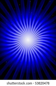 Blue vector radial striped background
