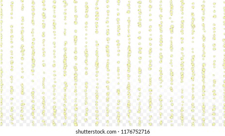 Blue Vector Realistic Blue Petals Falling on Transparent Background.  Spring Romantic Flowers Illustration. Flying Petals. Sakura Spa Design. Blossom Confetti. Design Elements for  Poster Design. 