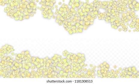 Blue Vector Realistic Blue Petals Falling on Transparent Background.  Spring Romantic Flowers Illustration. Flying Petals. Sakura Spa Design. Blossom Confetti. Design Elements for  Wedding Decoration.