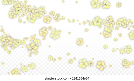 Blue Vector Realistic Blue Petals Falling on Transparent Background.  Spring Romantic Flowers Illustration. Flying Petals. Sakura Spa Design. Blossom Confetti. Design Elements for  St. Valentine Day.