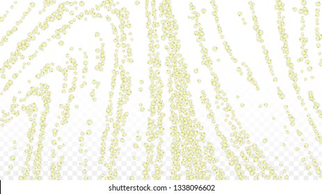 Blue Vector Realistic Blue Petals Falling on Transparent Background.  Spring Romantic Flowers Illustration. Flying Petals. Sakura Spa Design. Blossom Confetti. Design Elements for  8 March Card.