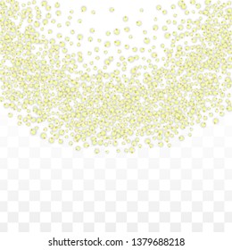 Blue Vector Realistic Blue Petals Falling on Transparent Background.  Spring Romantic Flowers Illustration. Flying Petals. Sakura Spa Design. Blossom Confetti. Design Elements for  Wedding Decoration.