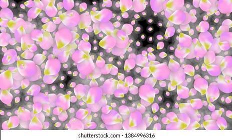 Blue Vector Realistic Blue Petals Falling on Transparent Background.  Spring Romantic Flowers Illustration. Flying Petals. Sakura Spa Design. Blossom Confetti. Design Elements for  8 March Card.