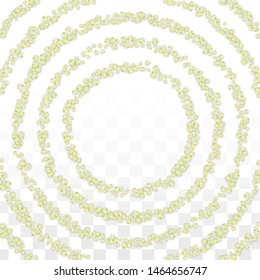 Blue Vector Realistic Blue Petals Falling on Transparent Background.  Spring Romantic Flowers Illustration. Flying Petals. Sakura Spa Design. Blossom Confetti. Design Elements for  Poster Design. 