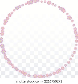Blue Vector Realistic Blue Petals Falling on Transparent Background.  Spring Romantic Flowers Illustration. Flying Petals. Sakura Spa Design. Blossom Confetti. Design Elements for  St. Valentine Day.