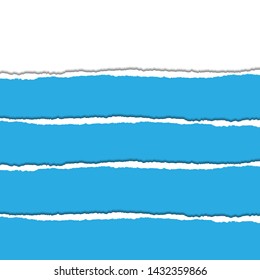 Blue Vector Ripped or Torn Paper Background