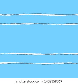 Blue Vector Ripped or Torn Paper Background