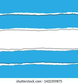 Blue Vector Ripped or Torn Paper Background
