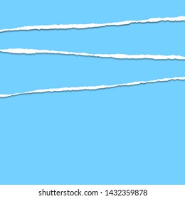Blue Vector Ripped or Torn Paper Background