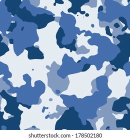 Blue vector seamless camo