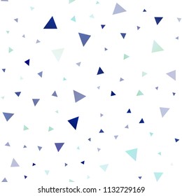 Blue vector seamless cover in polygonal style. Beautiful illustration with triangles in nature style. Best design for your ad, poster, banner.