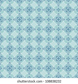 blue vector seamless pattern
