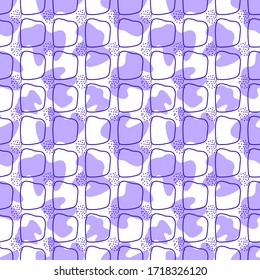 Patrón transparente azul vectorial con formas geométricas. Fondo abstracto para la impresión de verano, diseño textil moderno, tarjeta, folleto de impresión y papel tapiz.