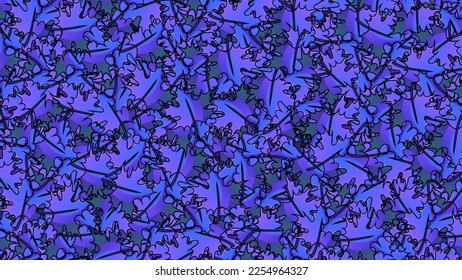 Blue vector seamless pattern tropical ornament, palm leaves, monstera leaves in blue tones. jungle pattern. trend flat pattern for printing on fabric. clothes, wrapping paper