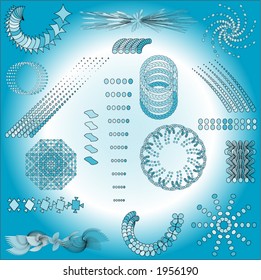 Blue vector shapes, all editable