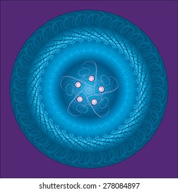 Blue vector shield