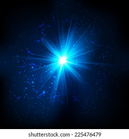 Blue Vector Shining Cosmic Flash