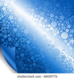blue vector shiny wrap paper
