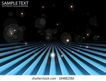 Blue vector space travel background illustration - Vector space runway template illustration