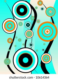 blue vector spring circles
