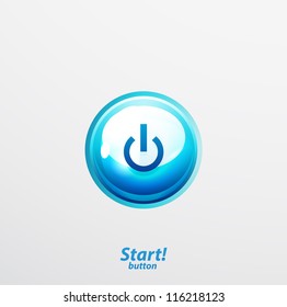 Blue vector start button