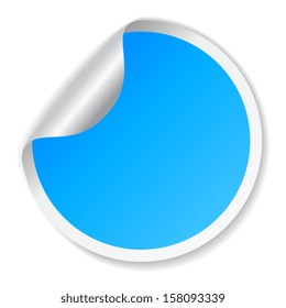 Blue vector sticker
