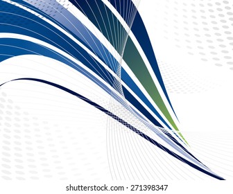 Blue Vector Swoosh. Abstract Design. Eps10.