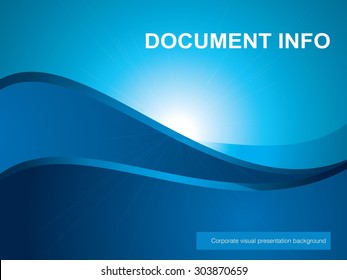Blue vector Template Abstract background with curves lines and shadow. For presentation, flyer, brochure, booklet and websites design.