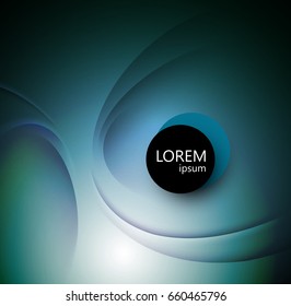 Blue vector Template Abstract background with curves lines and shadow. For flyer, brochure, booklet and websites design