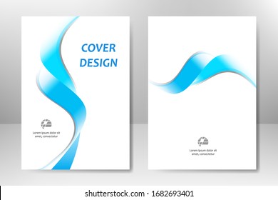 Blue vector template design for business brochure, flyer, poster, presentation, annual report, magazine cover. A4