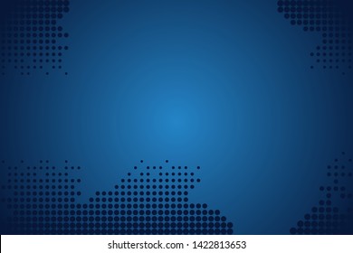 Blue vector template with dot corner on abstract background with blue color gradient. Good design for ads, poster, banner, screen, backdrop and website