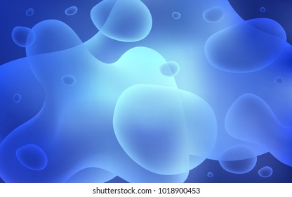 BLUE vector template with lava shapes. Shining crooked illustration in memphis style. The template for cell phone backgrounds.
