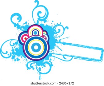 blue vector for text