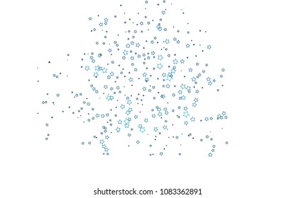 Blue vector texture with beautiful stars. Decorative shining illustration with stars on abstract template. Best design for your ad, poster, banner.