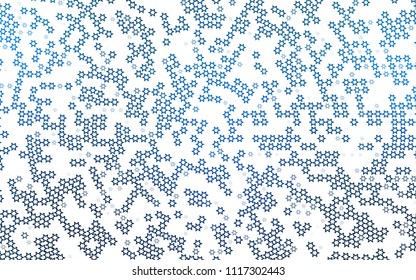 BLUE vector texture with beautiful stars. Blurred decorative design in simple style with stars. The pattern can be used for new year ad, booklets.