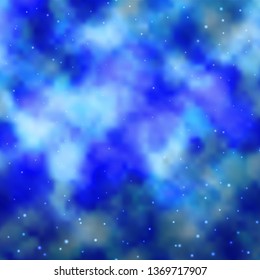 BLUE vector texture with beautiful stars. Colorful illustration with abstract gradient stars. Best design for your ad, poster, banner.