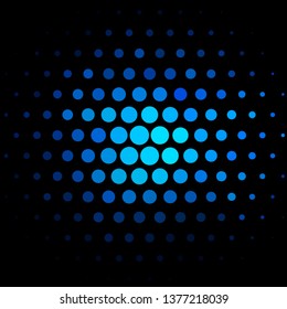 BLUE vector texture with circles. Glitter abstract illustration with colorful drops. Pattern for websites, landing pages.