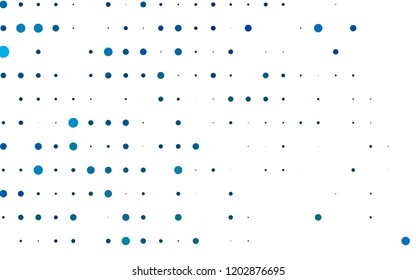 BLUE vector texture with disks. Abstract illustration with colored bubbles in nature style. Pattern for ads, booklets.